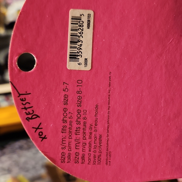 Betsey Johnson Women Calf Height Boot Liners.  Size S/M (5-7) NWT - Picture 4 of 4